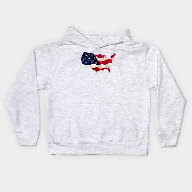 American Flag Kids Hoodie by NeilGlover